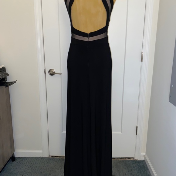 Vintage Morgan &co Black open back gown SZ 5/6 - Picture 4 of 7
